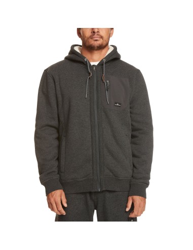 Quiksilver Mens Out There Full Zip Hooded Jacket- Grey Heather Voir les baskets