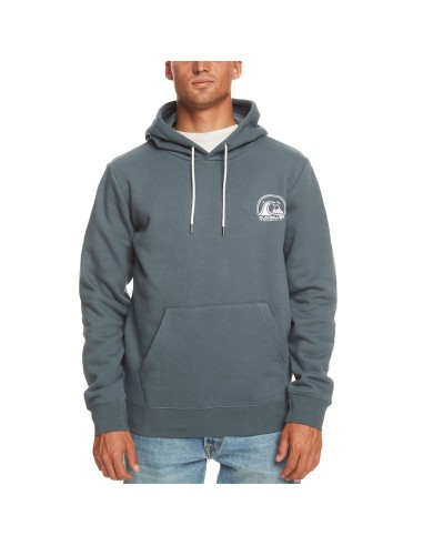 Quiksilver Mens Clean Circle Hoodie - Dark Slate Economisez 