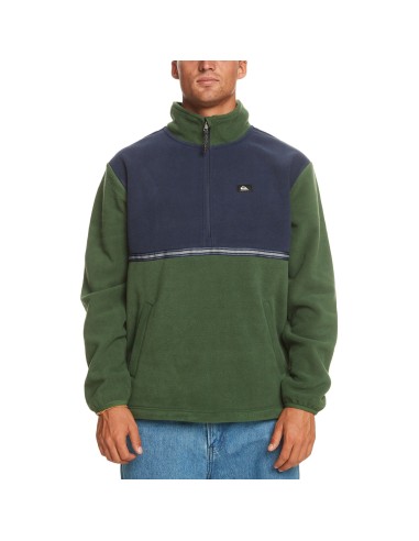 Quiksilver Mens Taped Off Half Zip Pullover High Neck Fleece - Greener Pastures Comment ça marche