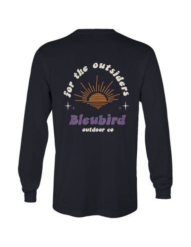 Bleubird Unisex Outsider Long Sleeve T-Shirt - Navy en linge