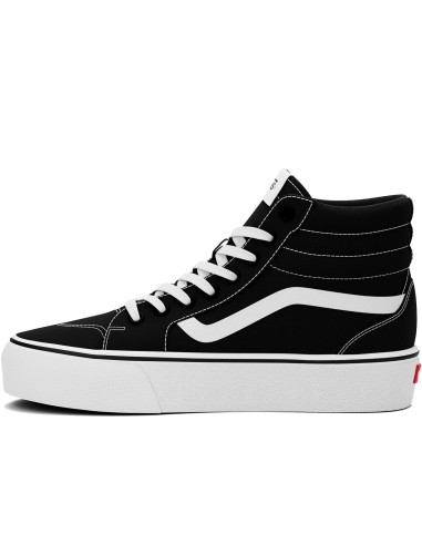 Vans Womens Filmore HI High Top Canvas Trainers  - Black/White pas cheres