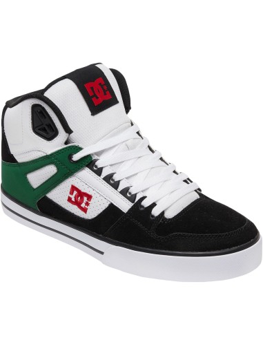 DC Shoes Mens Pure Trainers - White/Green Les magasins à Paris et en Île-de-France