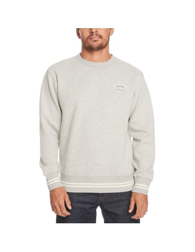 Quiksilver Mens Rib Tip Crew Neck Sweatshirt - Grey Heather l'achat 