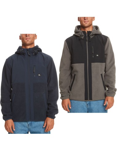 Quiksilver Mens Polar Full Zip Hooded Fleece Jacket pour bénéficier 